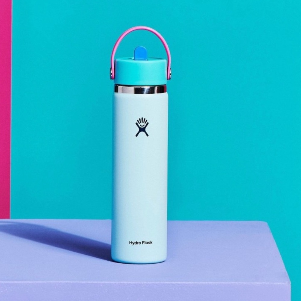 Hydro Flask Aqua Bottle with Pink Handle